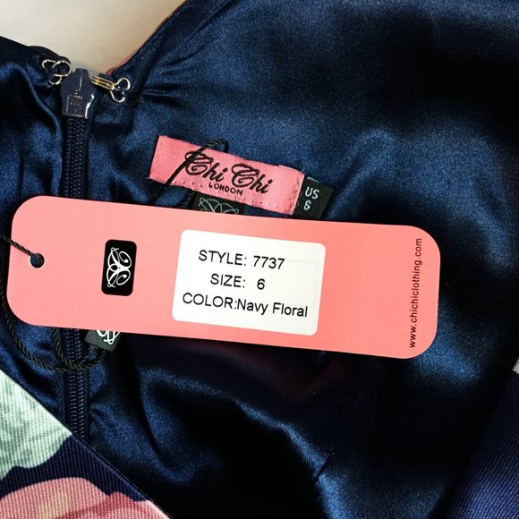 NWT ModCloth Navy Pink Umbrella Embroidered Blazer - Picture 3 of 4